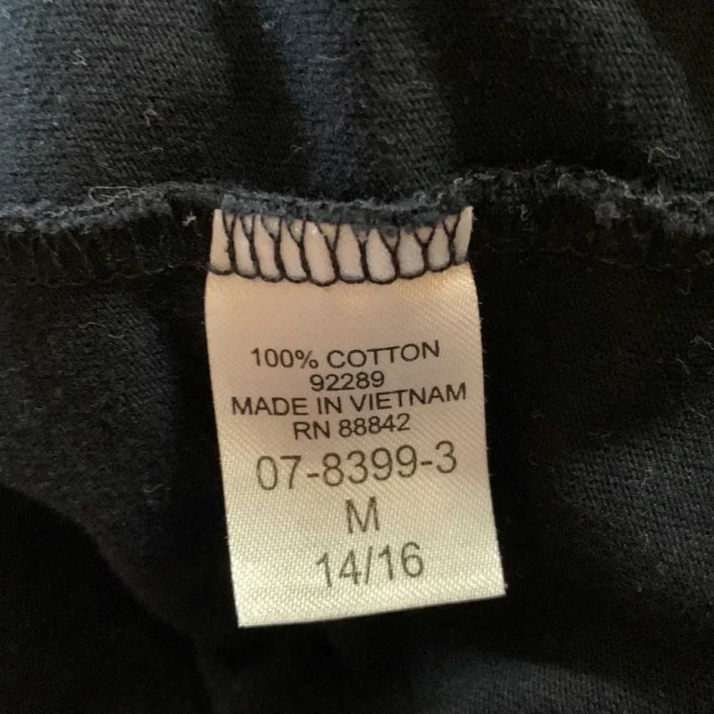 ROMAN’S BLACK KNIT NIGHTIE SZ 14/16 (M) 100% COTTON PLEATED FRONT - Picture 5 of 5